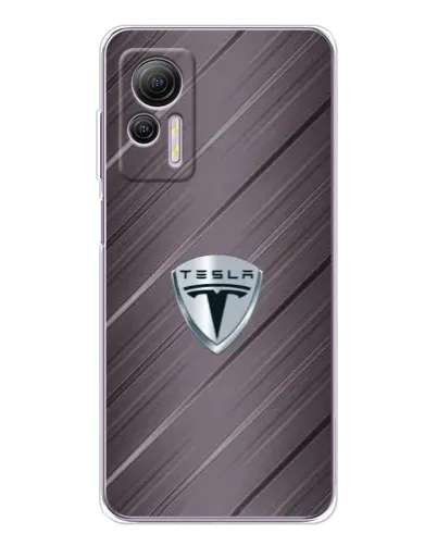Чехол для Ulefone Note 14 с картинкой «Металлическая текстура Tesla»