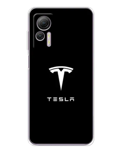 Чехол для Ulefone Note 14 с картинкой «Tesla White Logo»