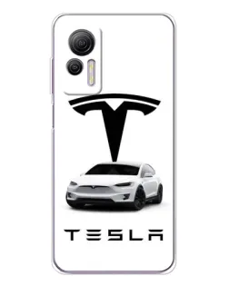 Чехол для Ulefone Note 14 с картинкой «Tesla White Style»
