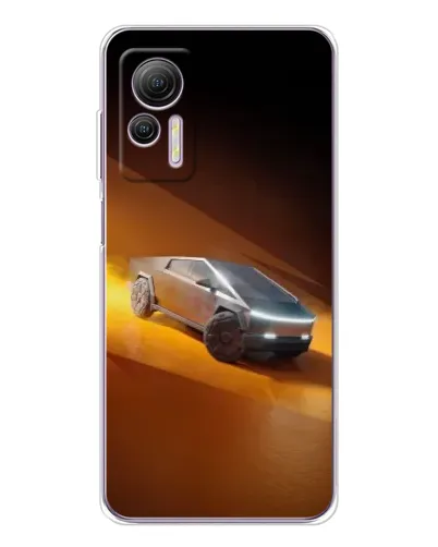 Чехол для Ulefone Note 14 с картинкой «Cybertruck в пустыне»