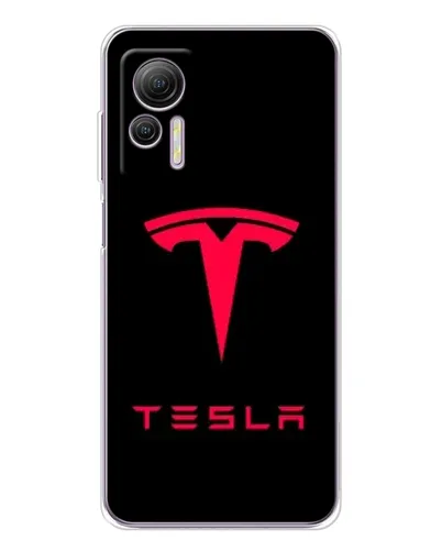 Чехол для Ulefone Note 14 с картинкой «Tesla Red Logo»