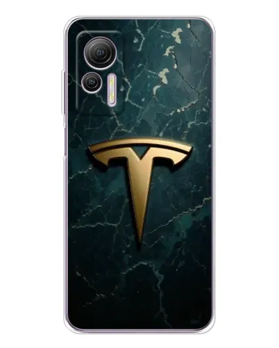 Чехол для Ulefone Note 14 с картинкой «Мраморная Tesla Gold»