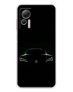 Чехол для Ulefone Note 14 с картинкой «Mercedes — силуэт авто»