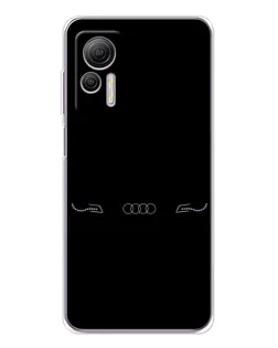 Чехол для Ulefone Note 14 с картинкой «Audi — световой подпись»