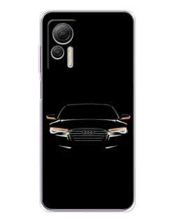 Чехол для Ulefone Note 14 с картинкой «Audi — ночной контур»