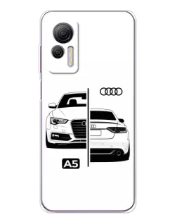 Чехол для Ulefone Note 14 с картинкой «Audi — контрастный дизайн»