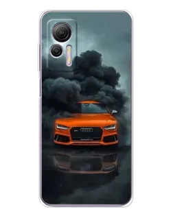 Чехол для Ulefone Note 14 с картинкой «Audi в облаках дыма»