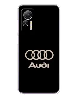 Чехол для Ulefone Note 14 с картинкой «Audi — золотой логотип»