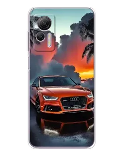 Чехол для Ulefone Note 14 с картинкой «Audi — закат»