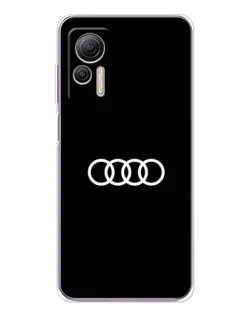 Чехол для Ulefone Note 14 с картинкой «Audi White Logo»