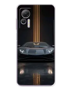 Чехол для Ulefone Note 14 с картинкой «Lamborghini золотые линии»