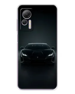 Чехол для Ulefone Note 14 с картинкой «Черный Lamborghini Aventador»