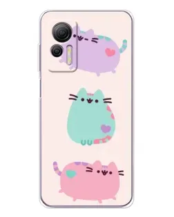 Чехол для Ulefone Note 14 с картинкой «Pusheen трио»