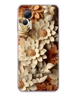 Чехол для Ulefone Note 14 с картинкой «Бежевый флористический декор»