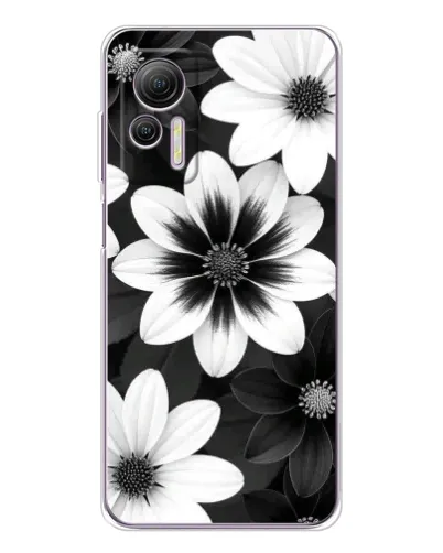 Чехол для Ulefone Note 14 с картинкой «Монохромные астры» Чехол для Ulefone Note 14 с картинкой «Монохромные астры»