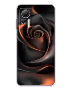 Чехол для Ulefone Note 14 с картинкой «Шелковая черная роза»