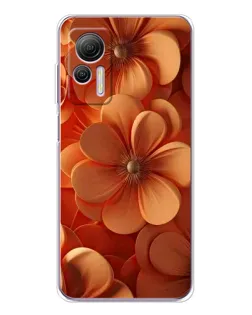 Чехол для Ulefone Note 14 с картинкой «Оранжевый макро цветок»