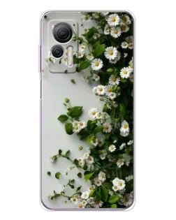 Чехол для Ulefone Note 14 с картинкой «Ветка мелких белых цветов»