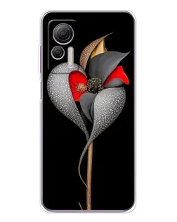 Чехол для Ulefone Note 14 с картинкой «Серебряный фантазийный цветок»