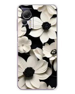 Чехол для Ulefone Note 14 с картинкой «Объемные белые цветы»