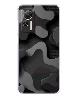 Чехол для Ulefone Note 14 с картинкой «Темный абстрактный камуфляж»