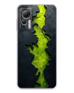 Чехол для Ulefone Note 14 с картинкой «Салатовый разлом скалы»