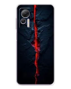 Чехол для Ulefone Note 14 с картинкой «Kрасная лавовая трещина»