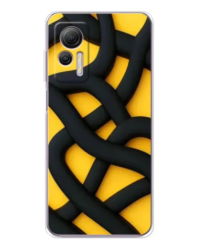 Чехол для Ulefone Note 14 с картинкой «Черное желтое переплетение» Чехол для Ulefone Note 14 с картинкой «Черное желтое переплетение»