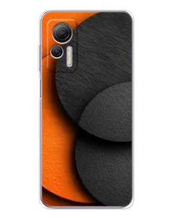 Чехол для Ulefone Note 14 с картинкой «Геометрия оранжевых кругов»