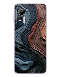 Чехол для Ulefone Note 14 с картинкой «Цветные волны каньона»