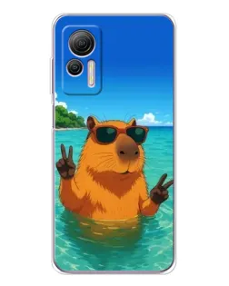 Чехол для Ulefone Note 14 с картинкой «Морская капибара»