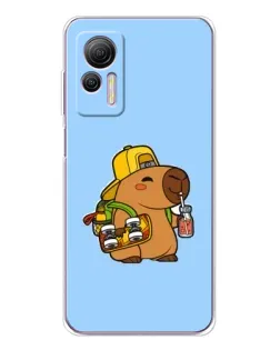 Чехол для Ulefone Note 14 с картинкой «Капибара на скейте»