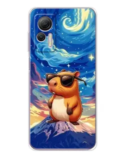 Чехол для Ulefone Note 14 с картинкой «Капибара Ван Гога»