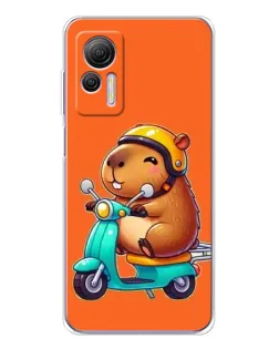 Чехол для Ulefone Note 14 с картинкой «Капибара на скутере»
