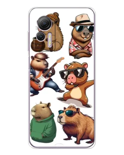 Чехол для Ulefone Note 14 с картинкой «Крутые капибары музыканты» Чехол для Ulefone Note 14 с картинкой «Крутые капибары музыканты»
