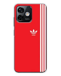 Чехол для Ulefone Note 16 Pro с картинкой «Красный минимализм Adidas»