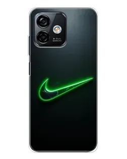 Чехол для Ulefone Note 16 Pro с картинкой «Неоновый контур Nike»