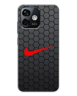 Чехол для Ulefone Note 16 Pro с картинкой «Nike — карбоновая сетка»