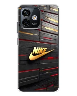 Чехол для Ulefone Note 16 Pro с картинкой «Золотой Nike на металле»