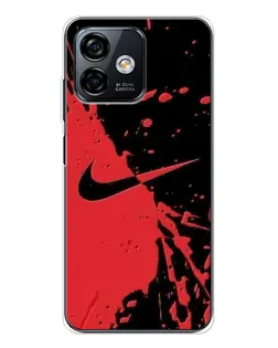 Чехол для Ulefone Note 16 Pro с картинкой «Красные брызги Nike»