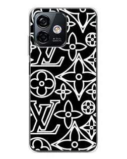 Чехол для Ulefone Note 16 Pro с картинкой «Черно-белый узор LV»