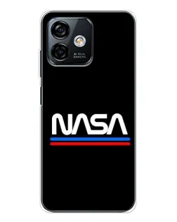 Чехол для Ulefone Note 16 Pro с картинкой «NASA — классика Red Blue»