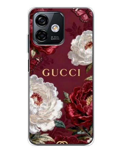Чехол для Ulefone Note 16 Pro с картинкой «Gucci — бордовые розы» Чехол для Ulefone Note 16 Pro с картинкой «Gucci — бордовые розы»