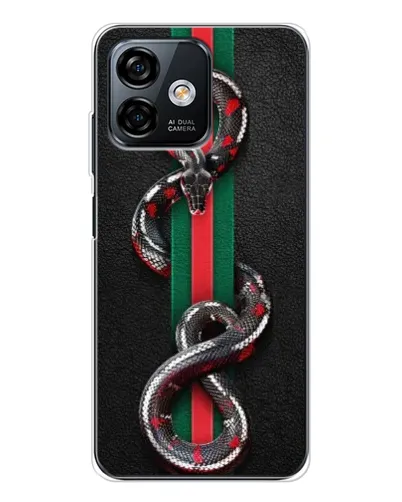 Чехол для Ulefone Note 16 Pro с картинкой «Gucci — змея на полосе» Чехол для Ulefone Note 16 Pro с картинкой «Gucci — змея на полосе»