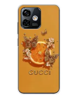 Чехол для Ulefone Note 16 Pro с картинкой «Gucci — золотые бабочки» Чехол для Ulefone Note 16 Pro с картинкой «Gucci — золотые бабочки»