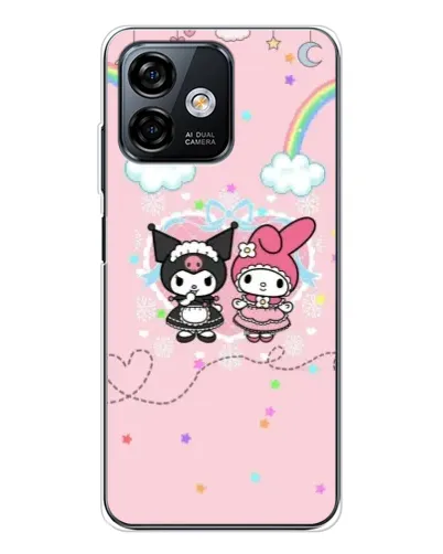 Чехол для Ulefone Note 16 Pro с картинкой «My Melody и Kuromi» Чехол для Ulefone Note 16 Pro с картинкой «My Melody и Kuromi»