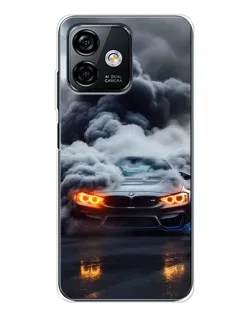 Чохол для Ulefone Note 16 Pro з картинкою «BMW у диму»