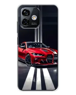 Чохол для Ulefone Note 16 Pro з картинкою «Червона BMW на дорозі»