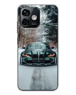 Чохол для Ulefone Note 16 Pro з картинкою «BMW у зимовому лісі»