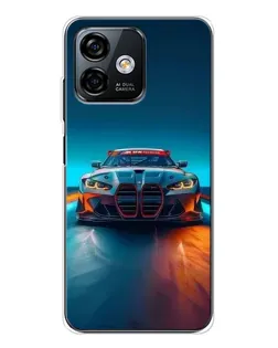 Чохол для Ulefone Note 16 Pro з картинкою «BMW — вогні неону»